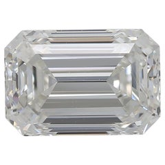 GIA 3.01ct H VS2 Emerald Cut Diamond Loose or Set in Solitaire Ring
