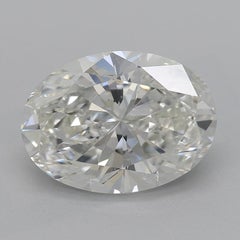 GIA 3.01ct Oval Solitaire with Half Eternity 18K White Gold Diamond Ring
