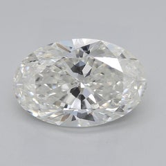 GIA 3.01ct Oval Three-Stone Tapered Baguette 18K White Gold Diamond Ring