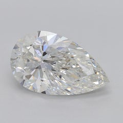 GIA 3.01ct Pear Solitaire with Half Eternity 18K White Gold Diamond Ring