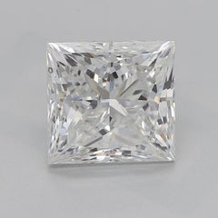 GIA 3.01ct Princess Solitaire with Half Eternity 18K White Gold Diamond Ring