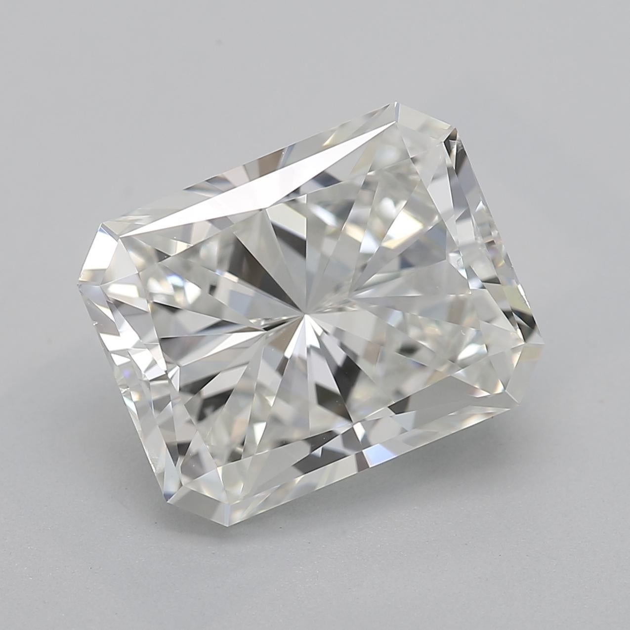 GIA 3,01ct Radiant Slim Band Prong Set Solitaire in oro bianco 18K Diamond Ring In condizioni Nuovo in vendita a New York, NY