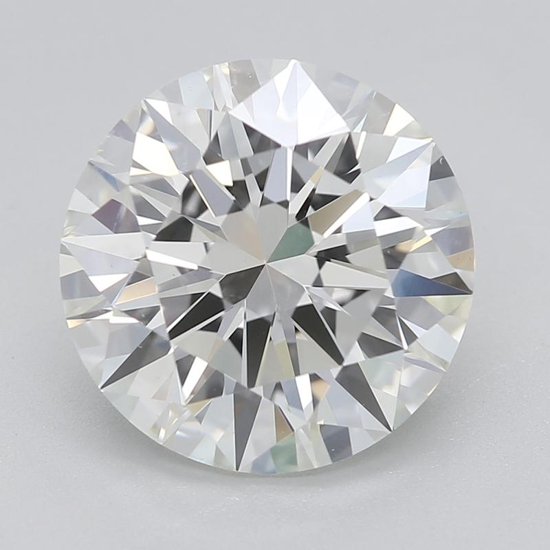 Cette magnifique bague est ornée d'une pierre centrale ronde d'un poids impressionnant de 3,01 et d'une pureté irréprochable I et SI1. Cette pièce exquise est fabriquée de manière experte en or blanc, offrant un éclat chaud et radieux qui rehausse