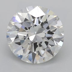 GIA 3.01ct Round Solitaire with Half Eternity 18K White Gold Diamond Ring