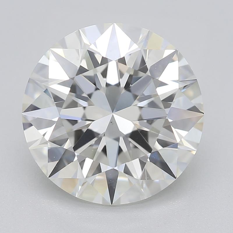 Erhöhen Sie Ihre Schmucksammlung mit diesem atemberaubenden Diamantring mit einem fesselnden Mittelstein von rundem Glanz. Mit einem Gewicht von 3,01 ist dieser elegante Diamant GIA-zertifiziert und weist einen makellosen I und VS2 auf, was eine