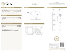 GIA 3.02 Carat G Internally Flawless Asscher Cut Diamond Platinum Ring