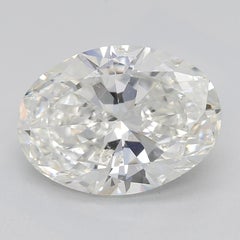 GIA 3.02ct Oval Three-Stone Tapered Baguette 18K White Gold Diamond Ring