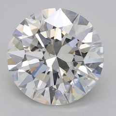 GIA 3.02ct Round Solitaire with Half Eternity 18K White Gold Diamond Ring