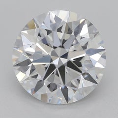 GIA 3.02ct Round Three-Stone Tapered Baguette 18K White Gold Diamond Ring