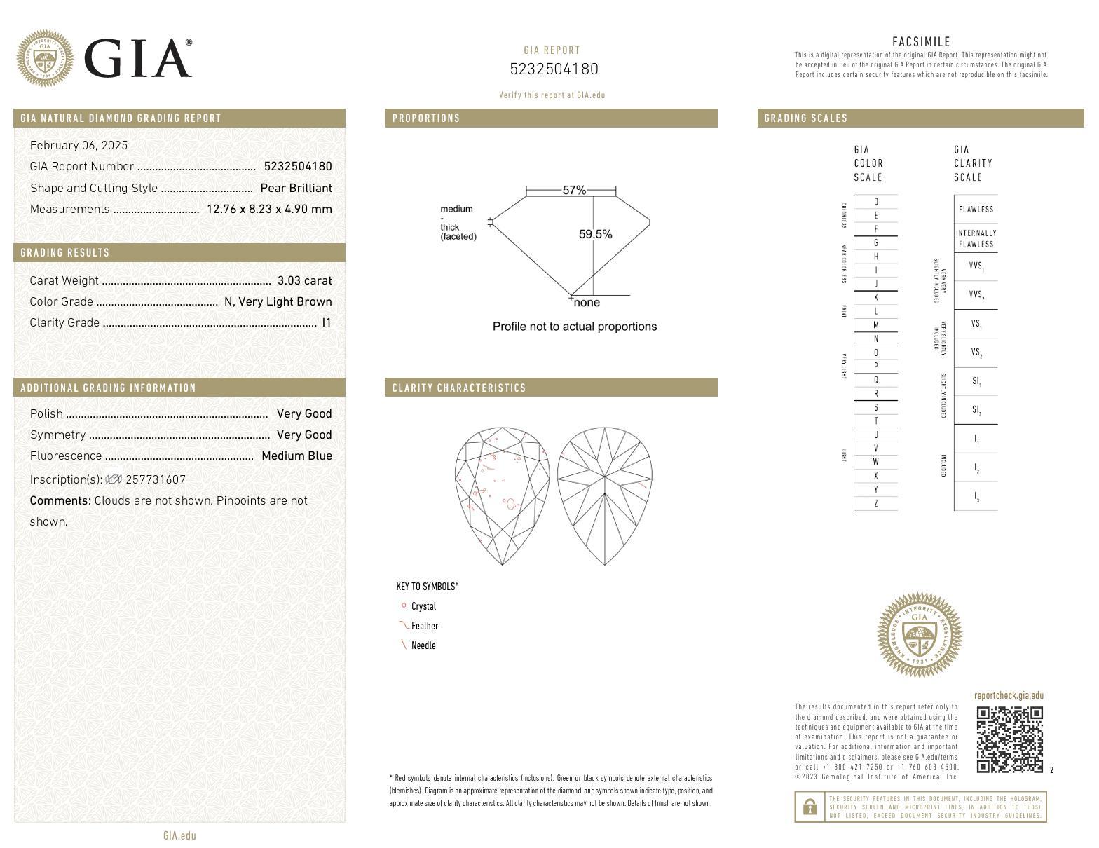 GIA 3.03 carat pear shape diamond 18k rose gold solitaire ring In Excellent Condition For Sale In Beverly Hills, CA