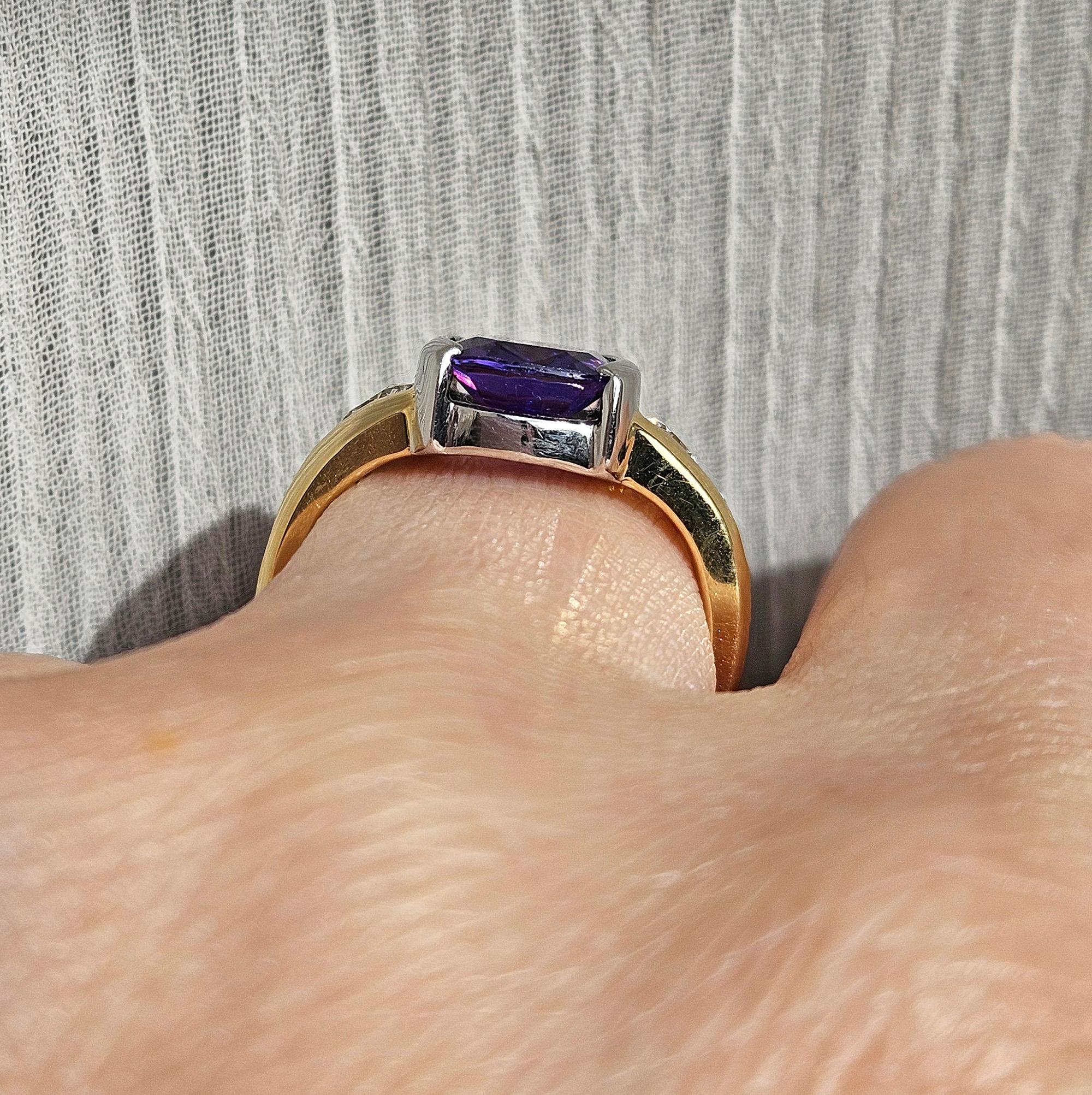 GIA 3.04ctw Natural PURPLE Unheated Ceylon Sapphire Diamond Platinum 18K Ring 2