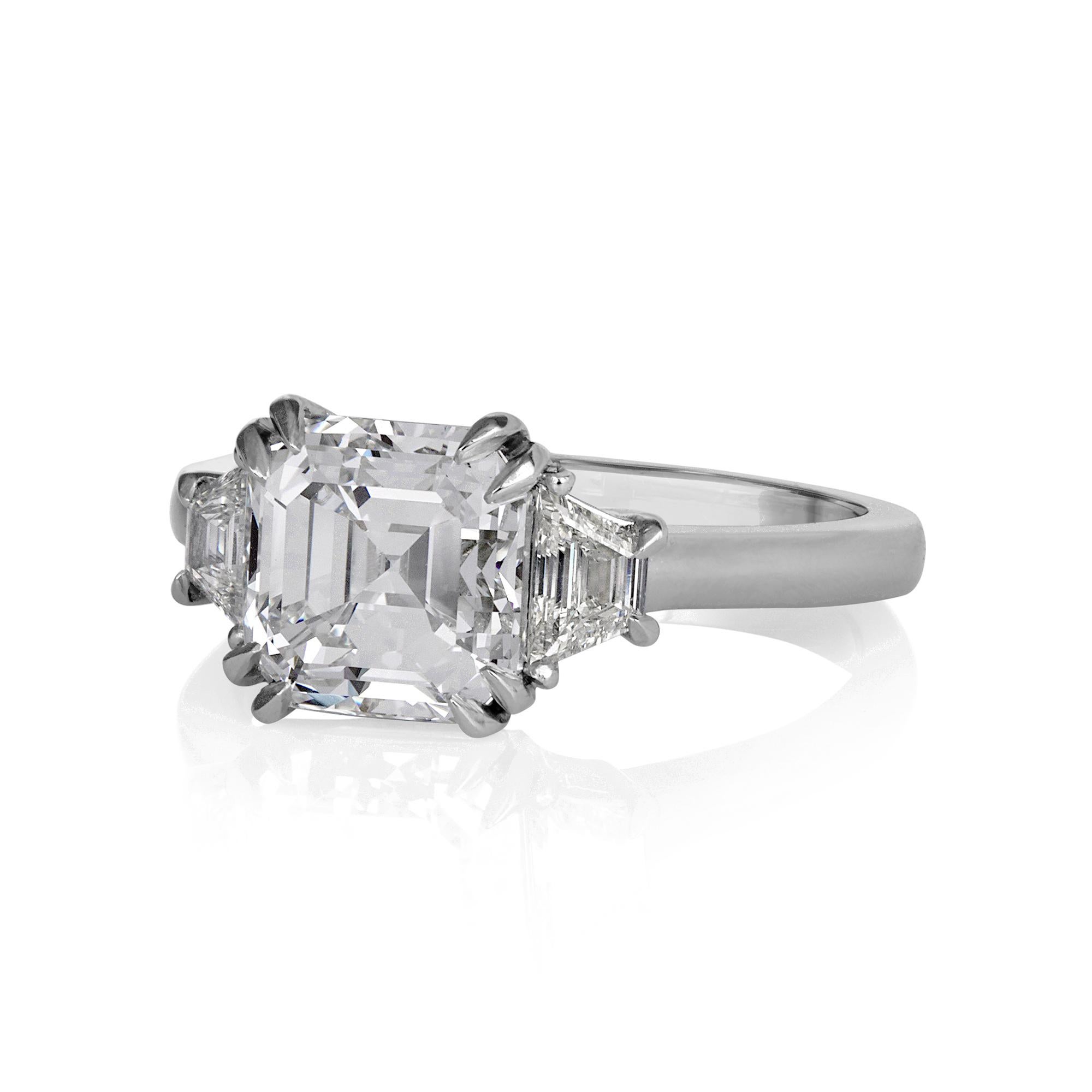 Timeless Estate GIA 3.09ct Asscher Cut Diamond Engagement Anniversary 3 Stone Platinum Ring.

This Impressive ring will take your breath away! Once in a lifetime opportunity to own a HUGE 100% NATURAL NONE-treated diamond for a fraction of the