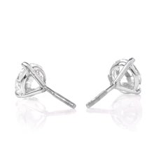 GIA 3.0cts Diamond 14K Gold Brilliant Round Stud Earrings