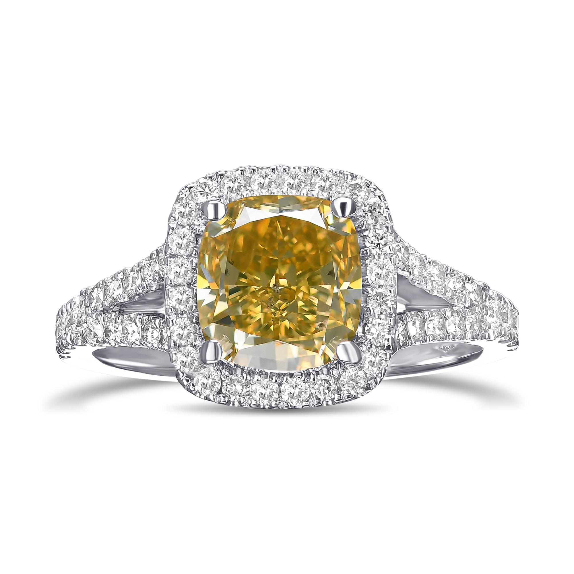 NO RESERVE - GIA 3.14 TCW Fancy Diamond Diamond, 18 Karat White Gold Ring 1