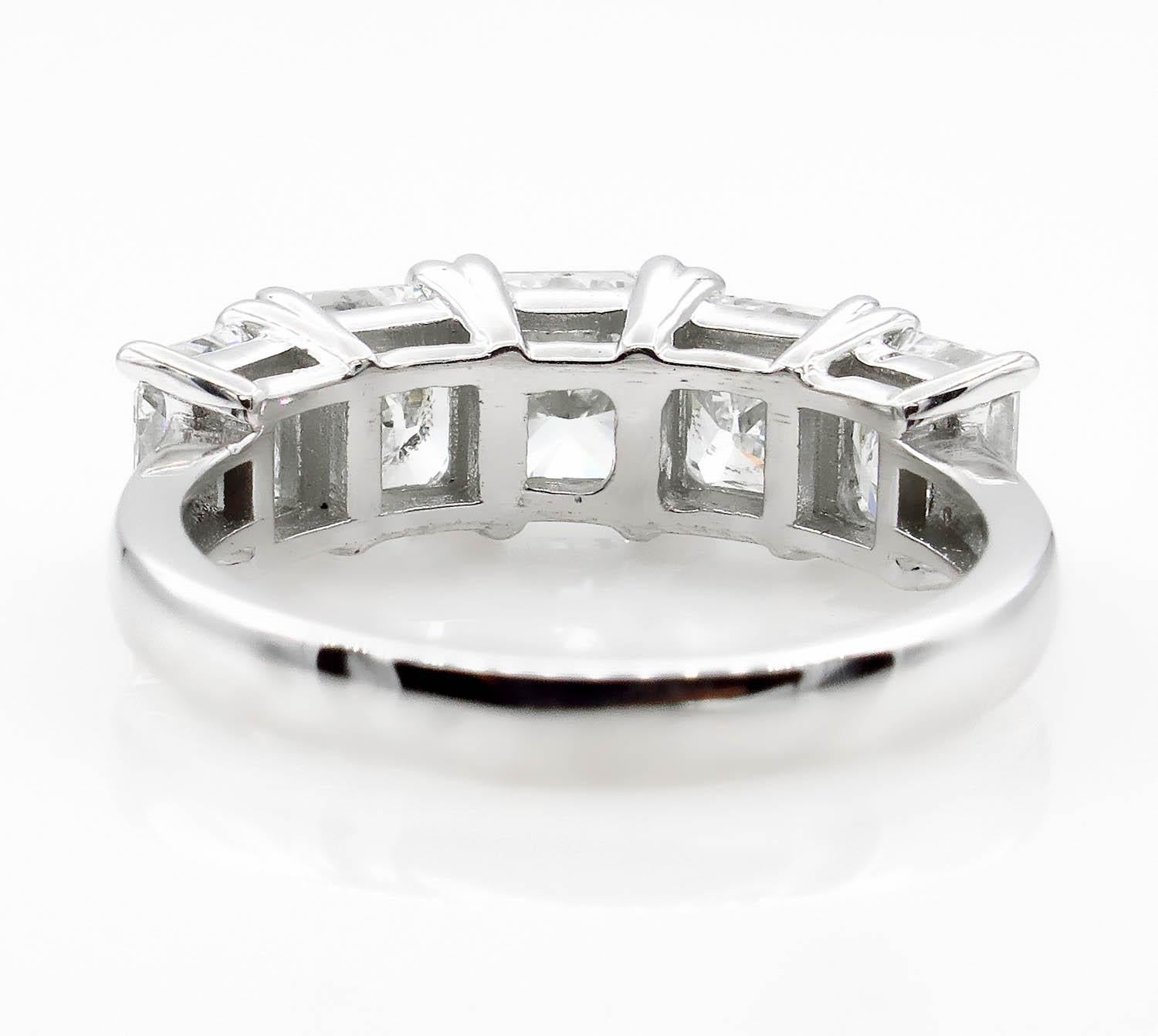 GIA 3.16 Carat Estate Vintage Radiant Diamond Engagement Wedding Platinum Ring 1