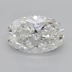 GIA 3.21ct Oval Three-Stone Tapered Baguette 18K White Gold Diamond Ring