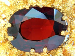 GIA 32.22 Carat Natural Spessartite Garnet 3D Ocean Coral / Rough Nugget Pin