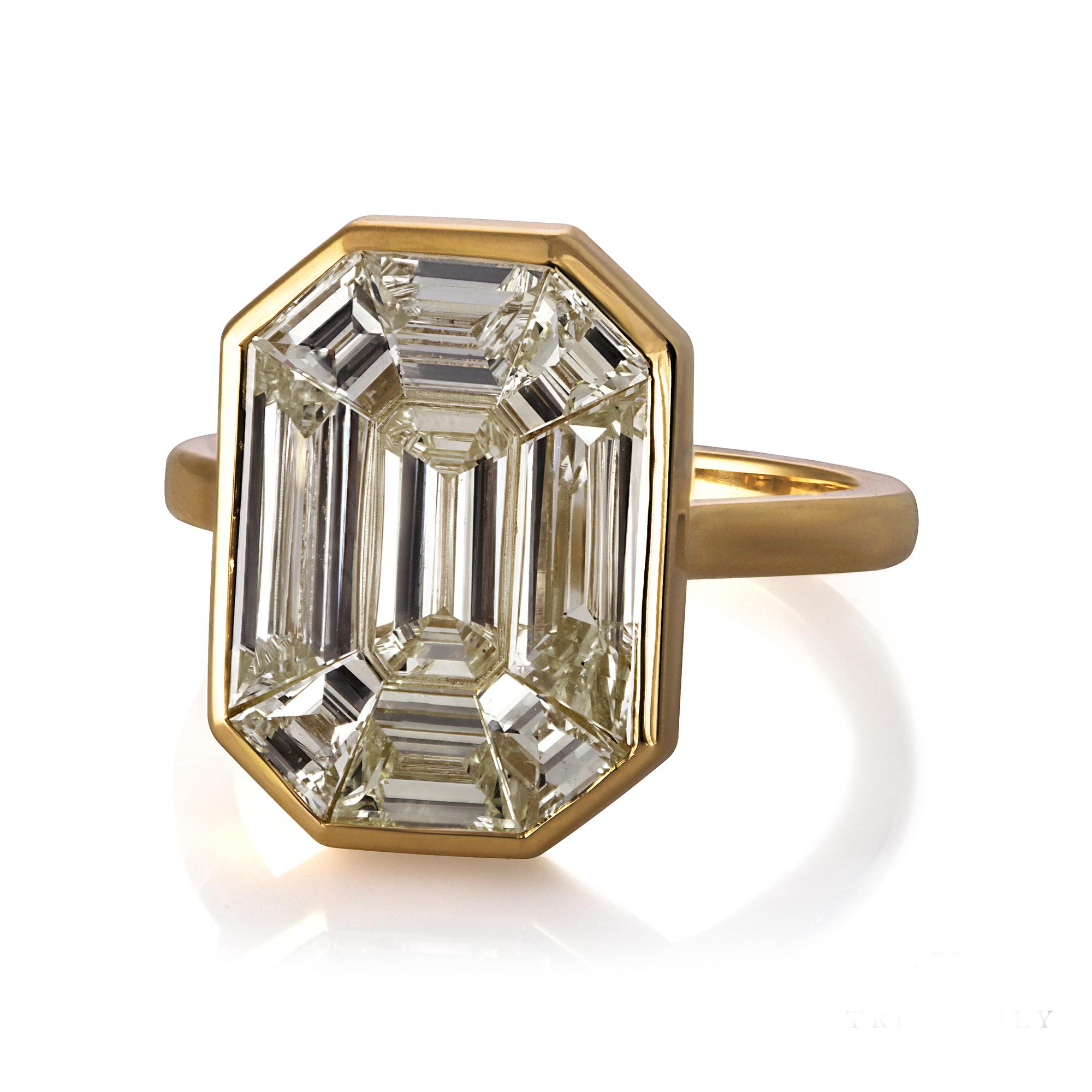 Women's GIA 3.24ct Emerald Pie-Cut 