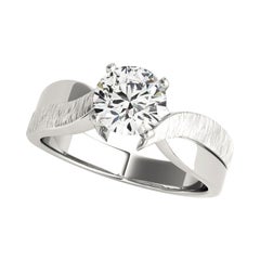 GIA 3.34ct Round Solitaire Bright Shine & Brushed Diamond Ring