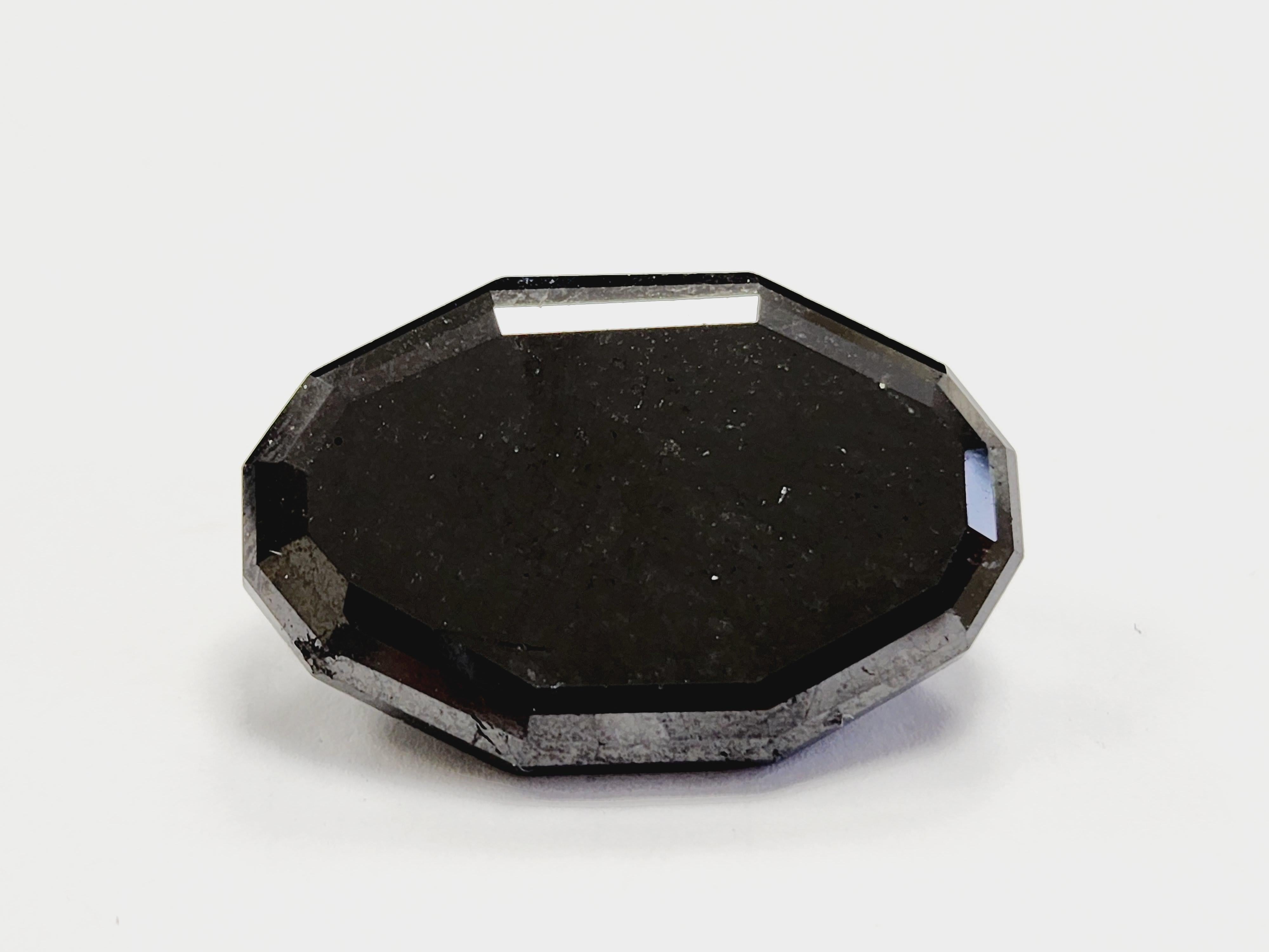 GIA 33.79 Carat Fancy Black Oval Shape Loose Diamond
Treated Color