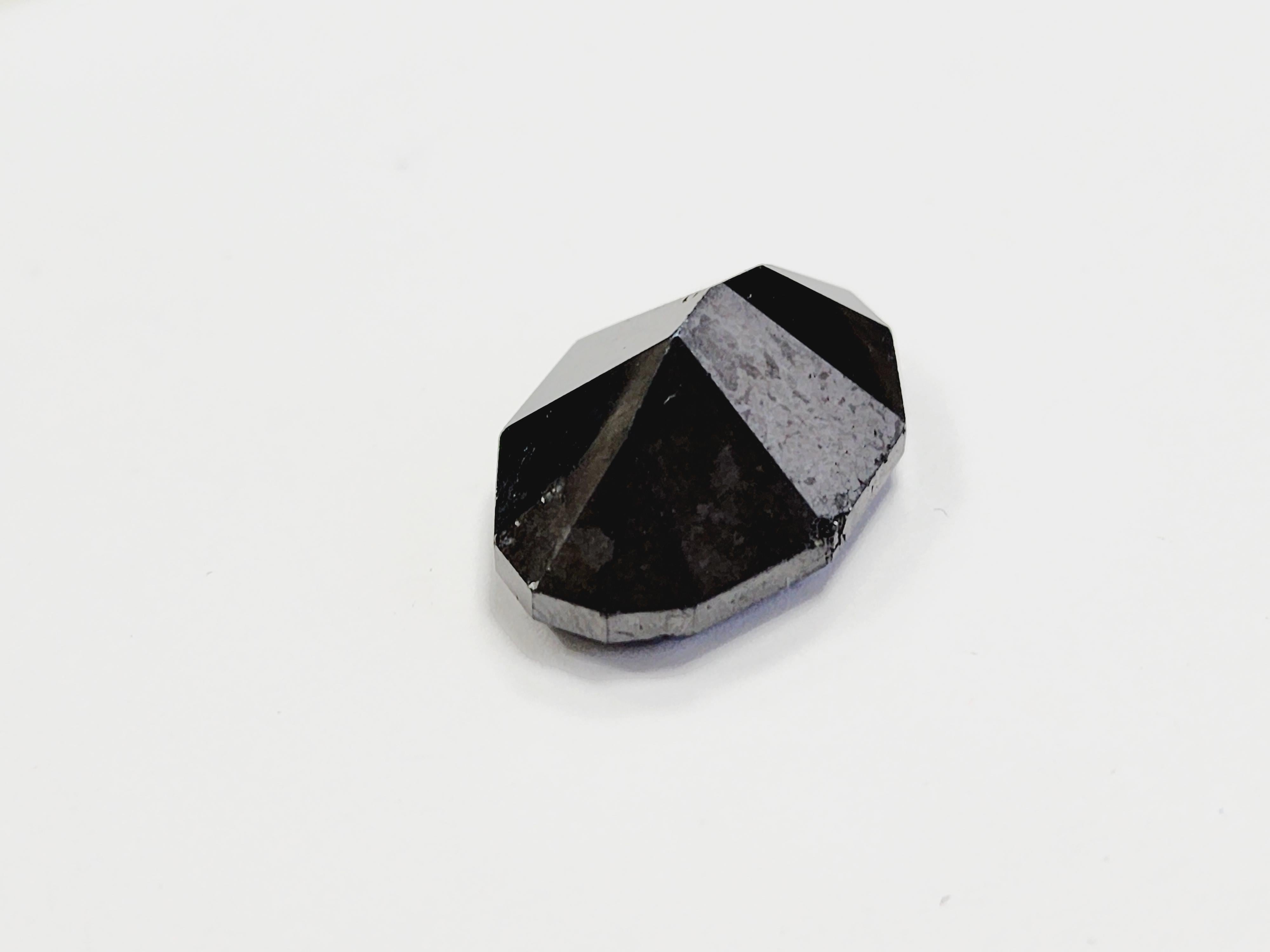 Oval Cut GIA 33.79 Carat Fancy Black Oval Shape Loose Diamond For Sale