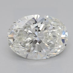GIA 3.3ct Oval Three-Stone Tapered Baguette 18K White Gold Diamond Ring