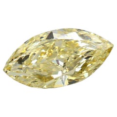 GIA 3.42 Carat Fancy Yellow SI2 Marquise Cut Diamond