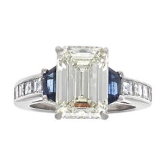 GIA 3.44 Carat Diamond Platinum Ring GIA 3.44 Carat Diamond Platinum Ring