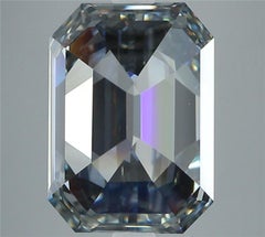 GIA 3.5ct Fancy Gray-Blue Emerald Diamond VS2  Loose or Set in Solitaire Ring