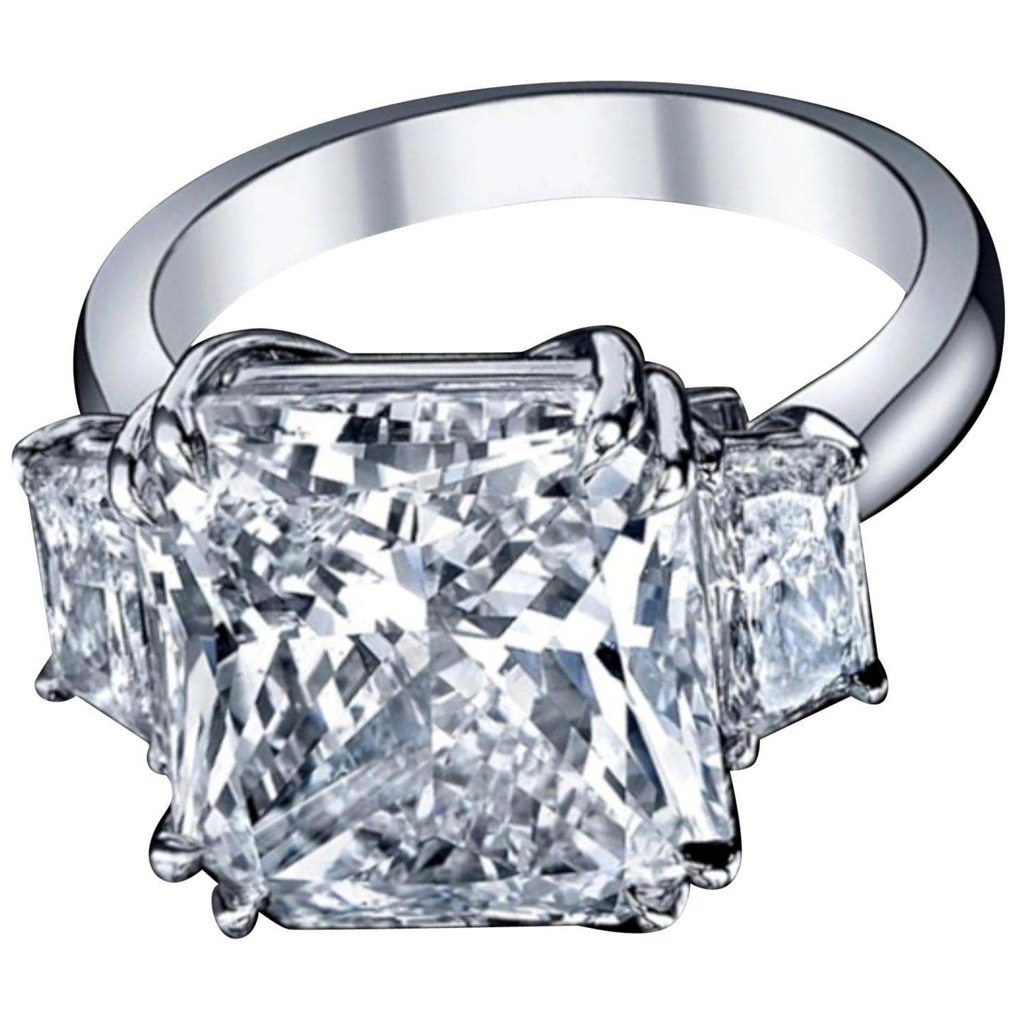GIA 3 Carat Radiant Cut Diamond Ring