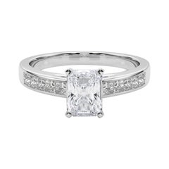 GIA 3.50ct Radiant Princess Channel Solitaire Center Diamond Ring
