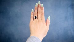 GIA 3.52 Carat Australian No Heat Sapphire Diamond Platinum Ring