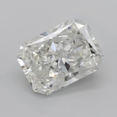 GIA 3.5ct Radiant Solitaire with Half Eternity 18K White Gold Diamond Ring