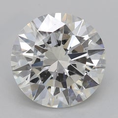 GIA 3.5ct Round Solitaire with Half Eternity 18K White Gold Diamond Ring