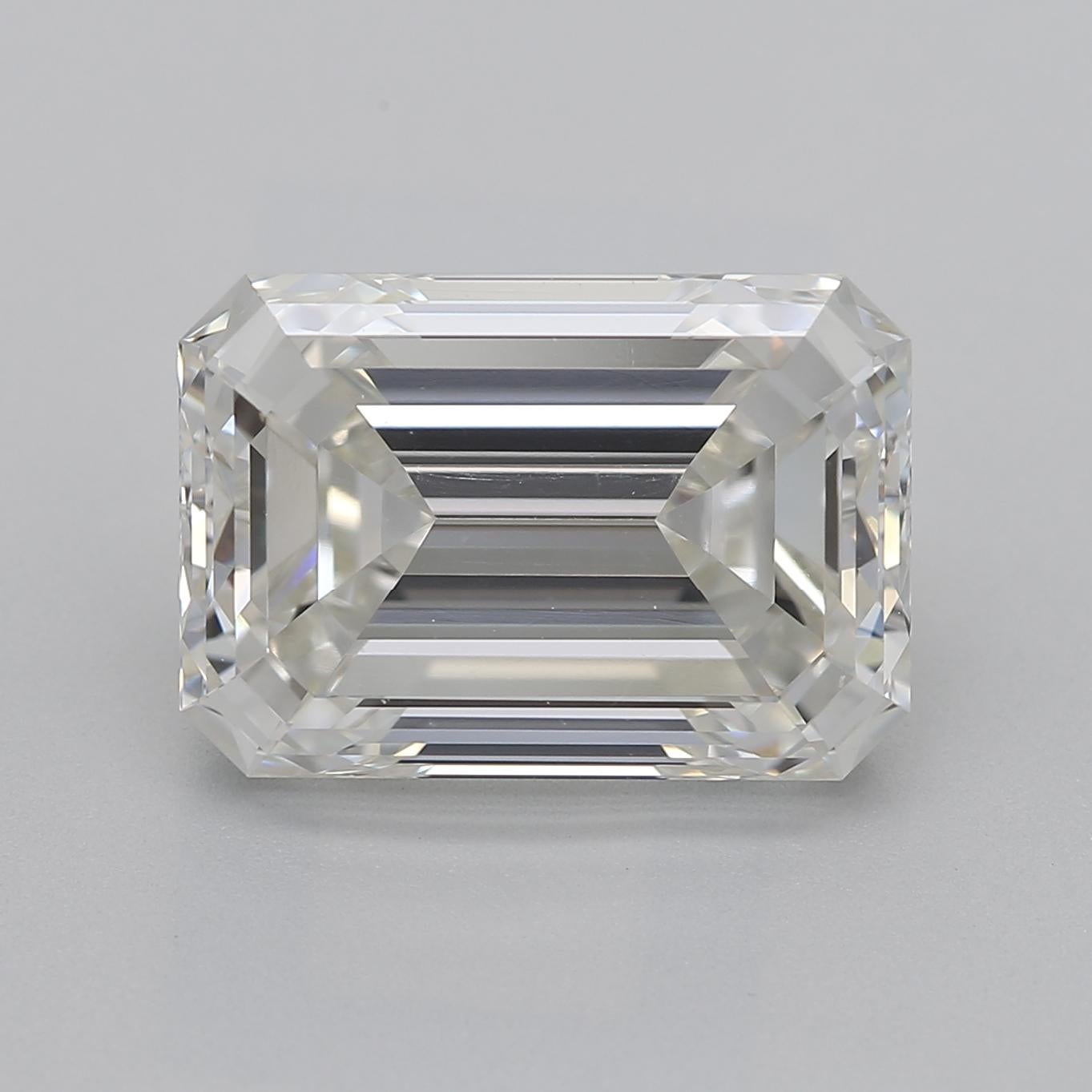 De las mujeres GIA 5.01ct Esmeralda Slim Band Prong Set Solitaire 18K Anillo de Diamantes de Oro Blanco en venta