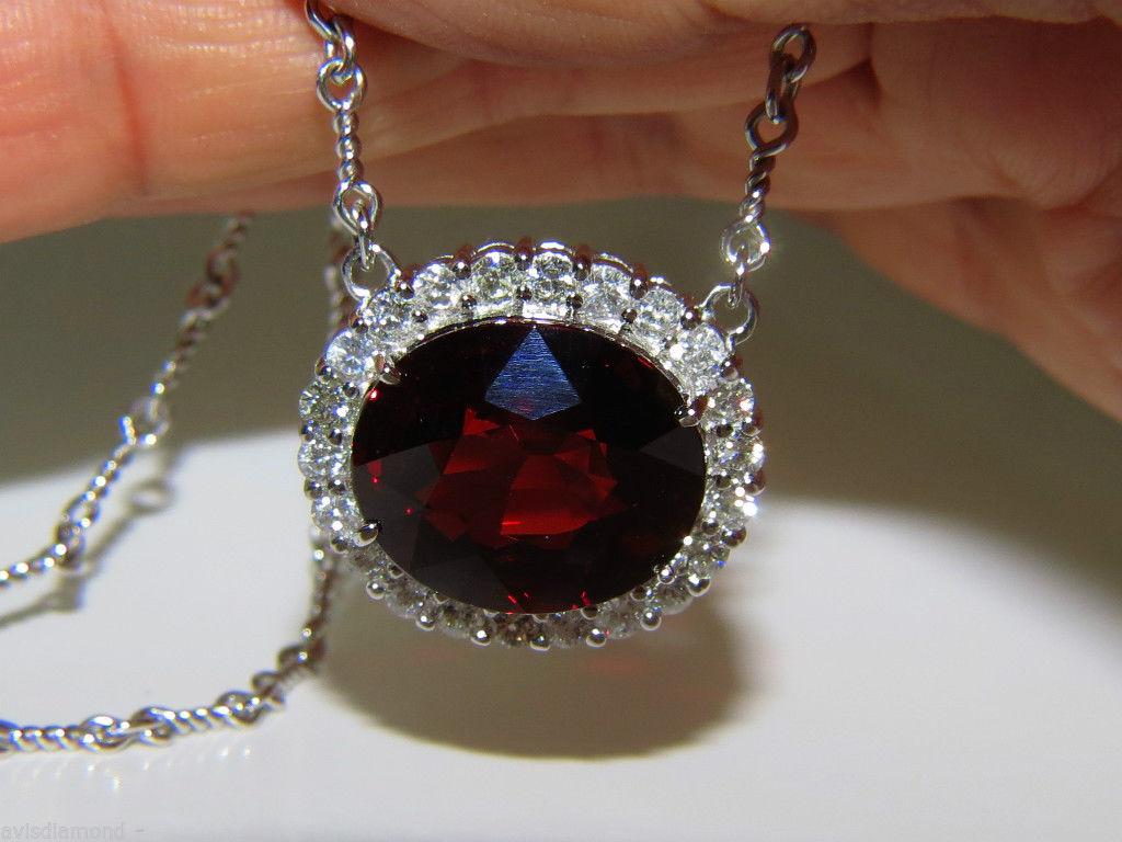 GIA 36.21 Carat Natural Spessartite Diamond Necklace, Collector Grade 7