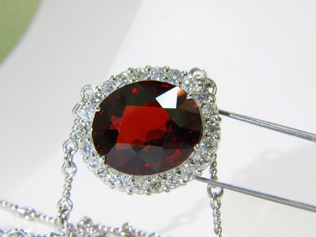 GIA 36.21 Carat Natural Spessartite Diamond Necklace, Collector Grade 3