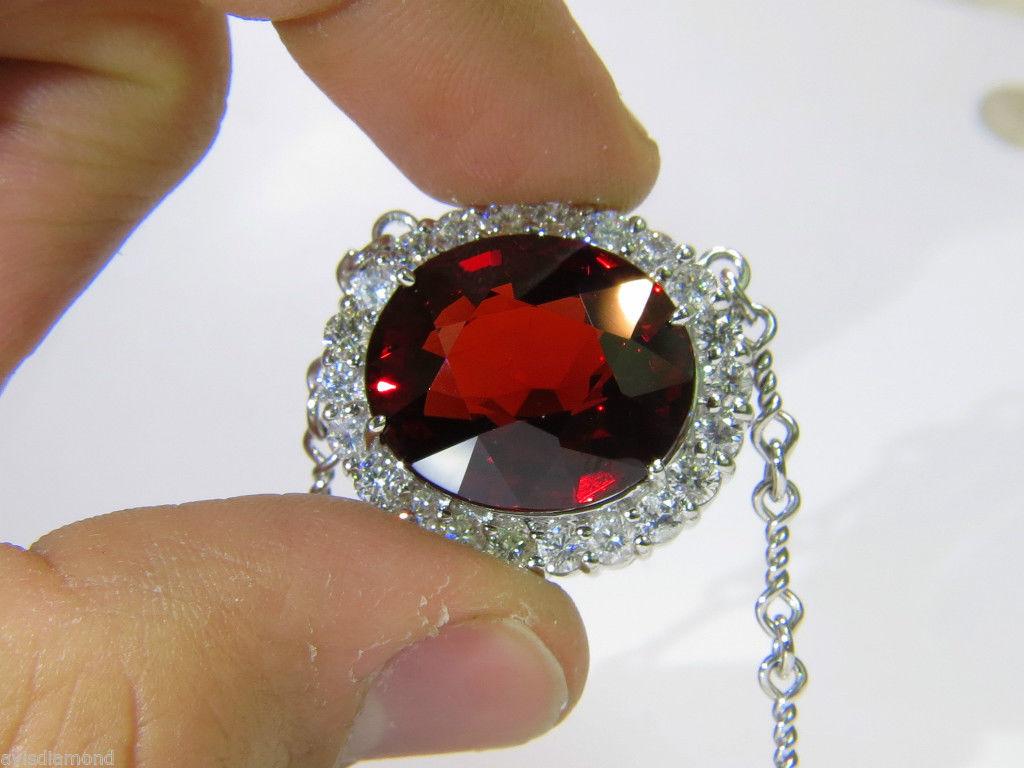GIA 36.21 Carat Natural Spessartite Diamond Necklace, Collector Grade 5