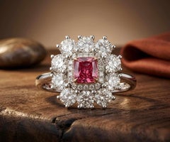 GIA 3.62ct Argyle Australia 1pp Fancy Vivid Pink Diamond Platinum Ring