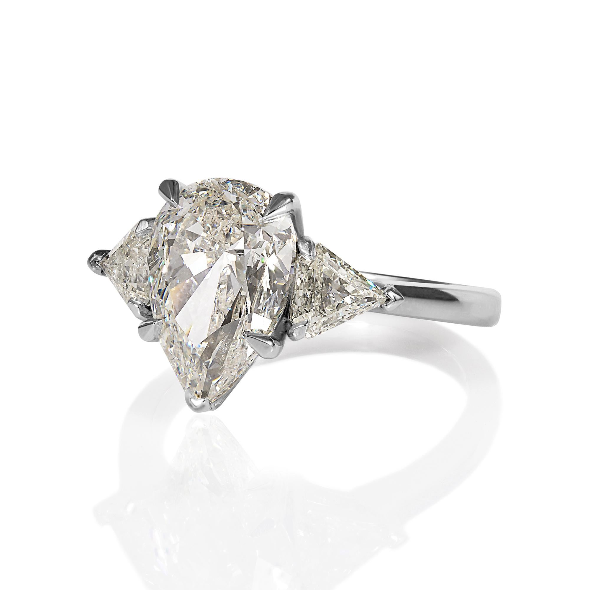 vintage pear shaped engagement ring