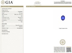 GIA 3.67 Carat Natural Vivid Royal Blue Diamonds Ring Cluster Halo 18 Karat