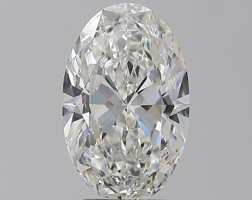GIA 3,61 Karat G Farbe VS Reinheit Oval Diamantring Dreifach Ausgewogenschliff (Ovalschliff)
