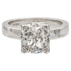 GIA 3.72ct. Cushion Brilliant Cut Diamond Engagement Ring GVS2 in Platinum