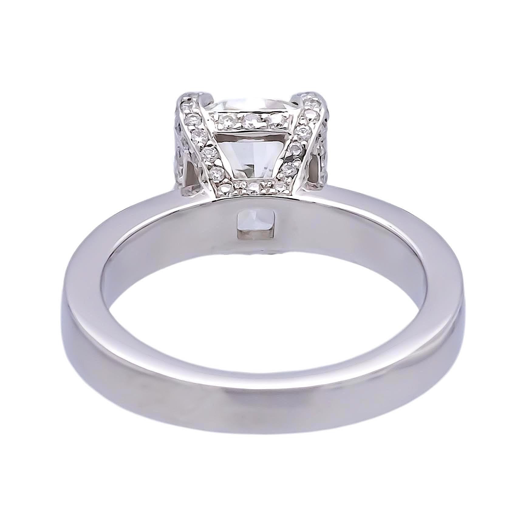 Cushion Cut GIA 3.72ct. Cushion Brilliant Cut Diamond Engagement Ring GVS2 in Platinum