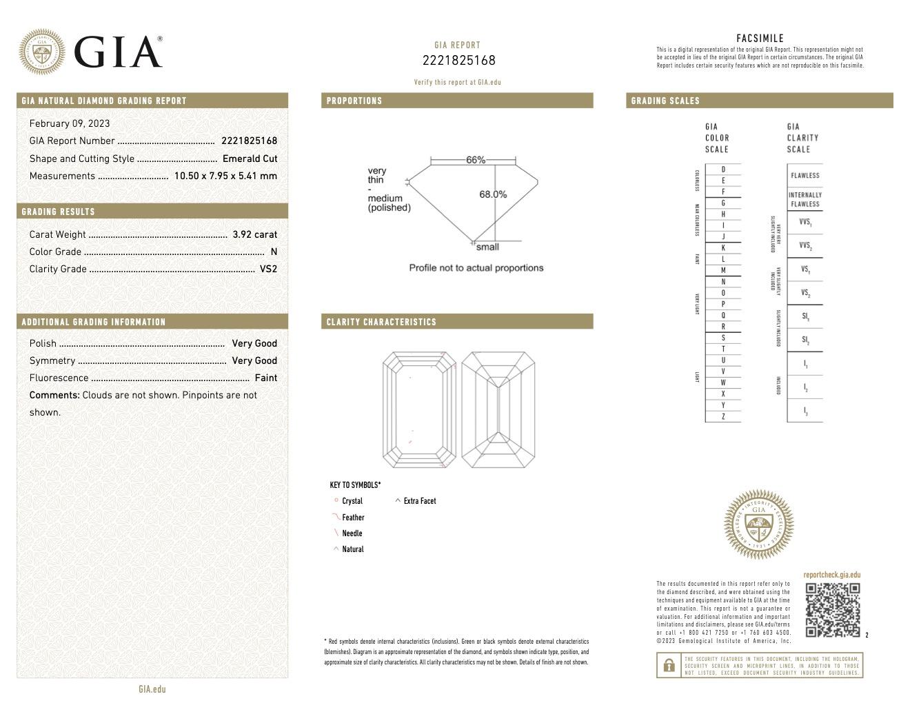 GIA 3,92 Karat Smaragdschliff Diamant Pave Cut Diamantring 3