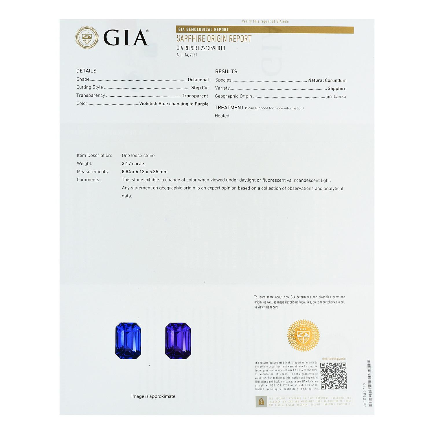 Modern GIA 3.92ct Ceylon Blue Sapphire Diamond Platinum Engagement Ring