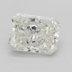 GIA 3ct Radiant Three-Stone Tapered Baguette 18K White Gold Diamond Ring