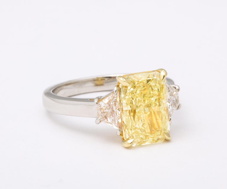 GIA 4 Carat Yellow Diamond Ring at 1stDibs how much is a 4 carat
