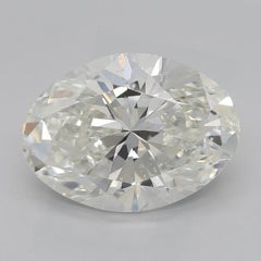 GIA 4.01ct Oval Slim Band Prong Set Solitaire 18K White Gold Diamond Ring