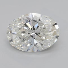 GIA 4.01ct Oval Three-Stone Tapered Baguette 18K White Gold Diamond Ring